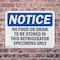 Signmission No Food Or Drinks To Be Stored In This Refrigerator, 14 in W x Rectangle, Plastic OS-2PACK-NS-P-1014-L-14620 - alternate 8